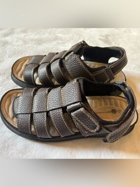 Earth Shoe Canyon Brown Leather Fisherman Comfort Sandals Men’s 10.5